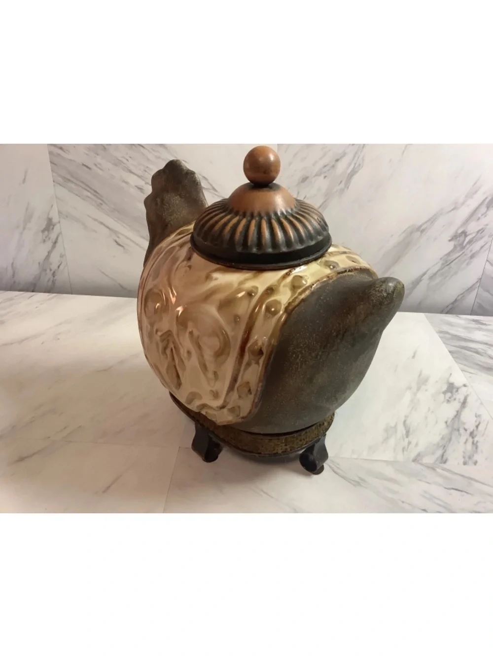 Pier 1 Imports ceramic Chicken Rooster 10 inches